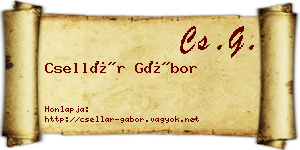 Csellár Gábor névjegykártya