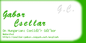 gabor csellar business card